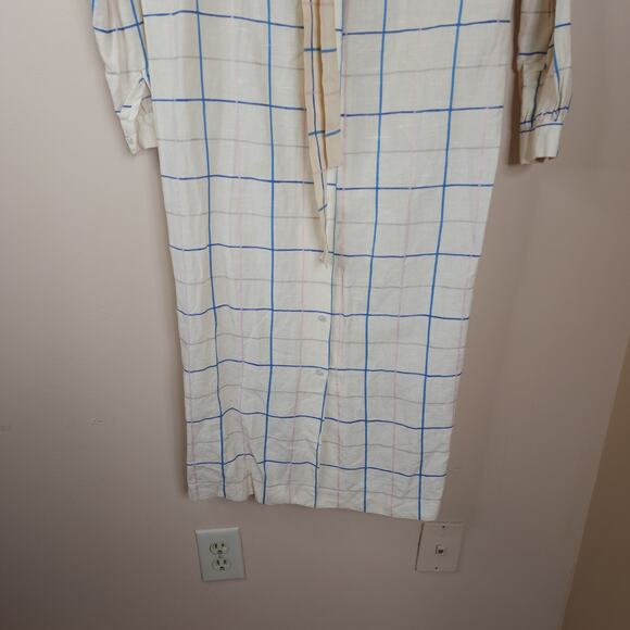 Vintage Brooks Brothers Yellow Grid Long Sleeve Shirt Dress Size 4 - Picture 2 of 12